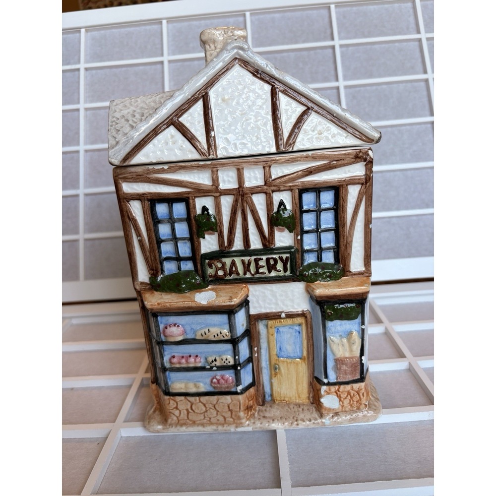 Vintage Starite Industries Victorian Bakery House Cookie Jar